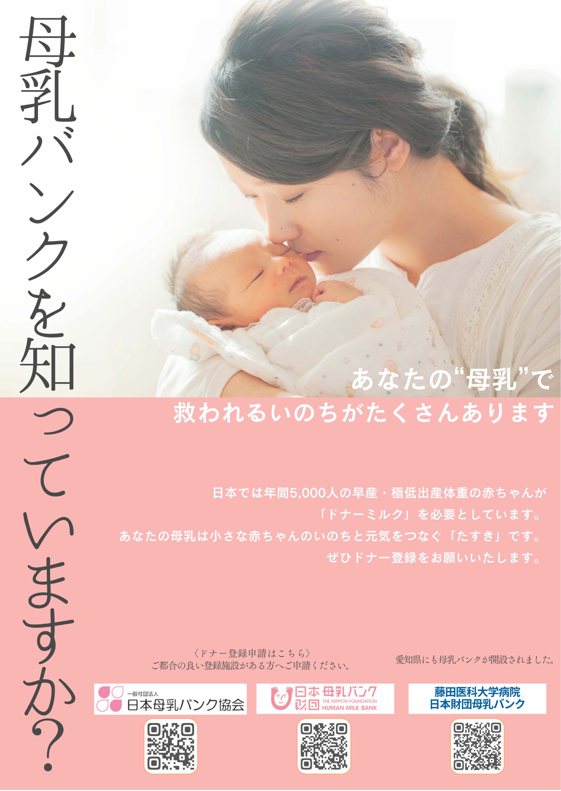 愛知県で母乳バンク普及啓発用フライヤーを配布 | 一般財団法人日本 愛知県で母乳バンク普及啓発用フライヤーを配布 | 一般財団法人日本